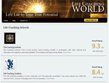 Tablet Screenshot of lifecoachingworld.com.au